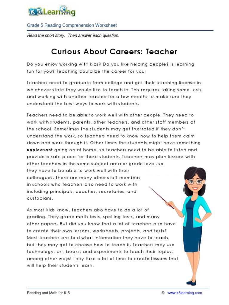 k 5 reading comprehension worksheets