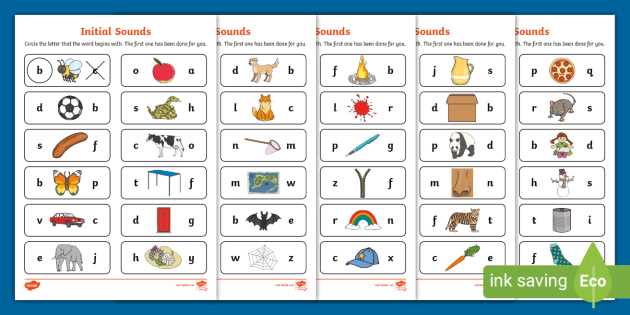 kindergarten beginning sounds worksheets
