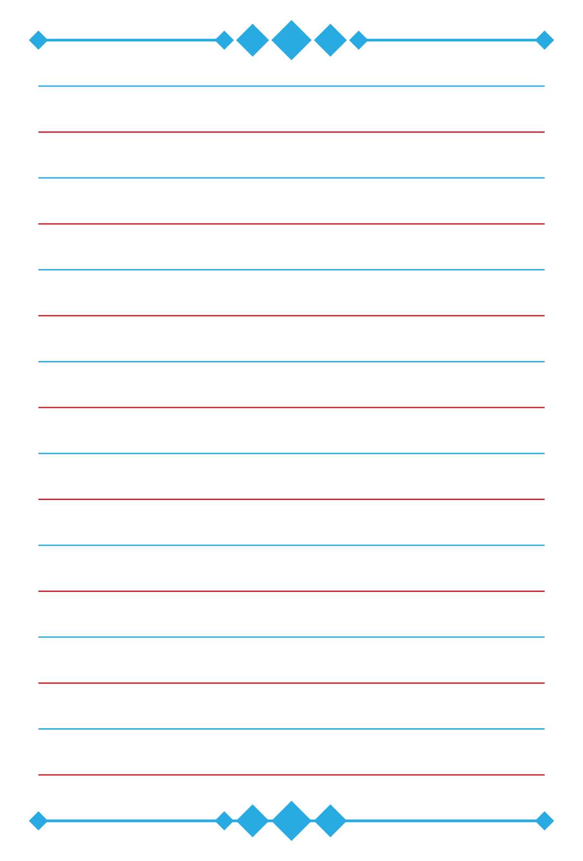 kindergarten blank writing worksheets