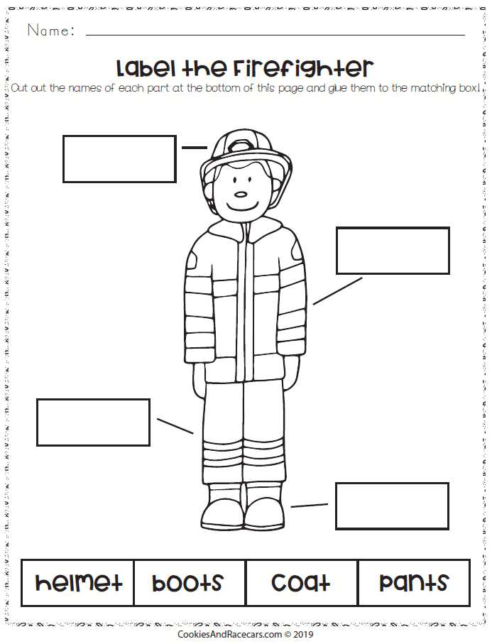 kindergarten firefighter worksheet