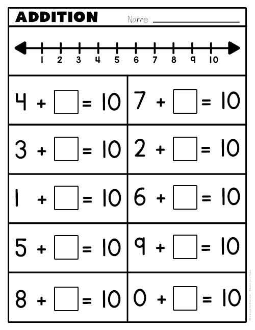 kindergarten homeschool worksheets