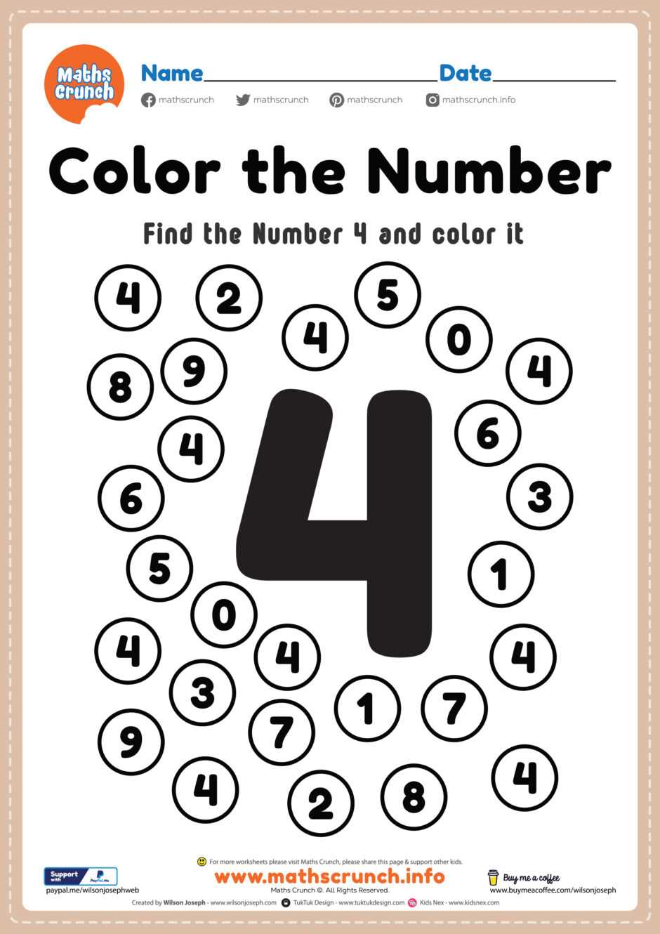 kindergarten maths worksheet