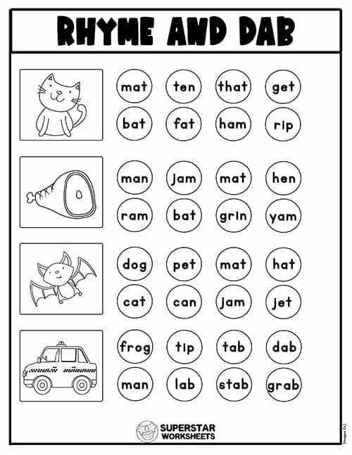 kindergarten vocabulary worksheets