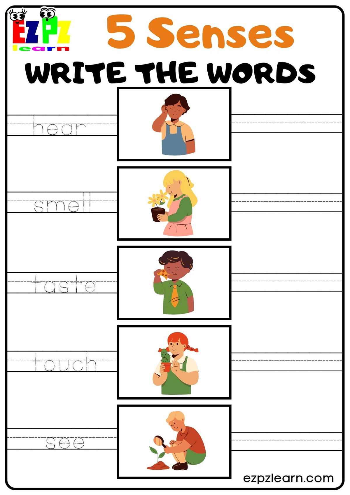 kindergarten words worksheet