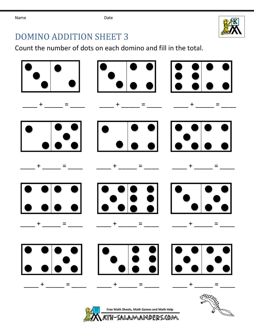 kindergarten worksheets addition