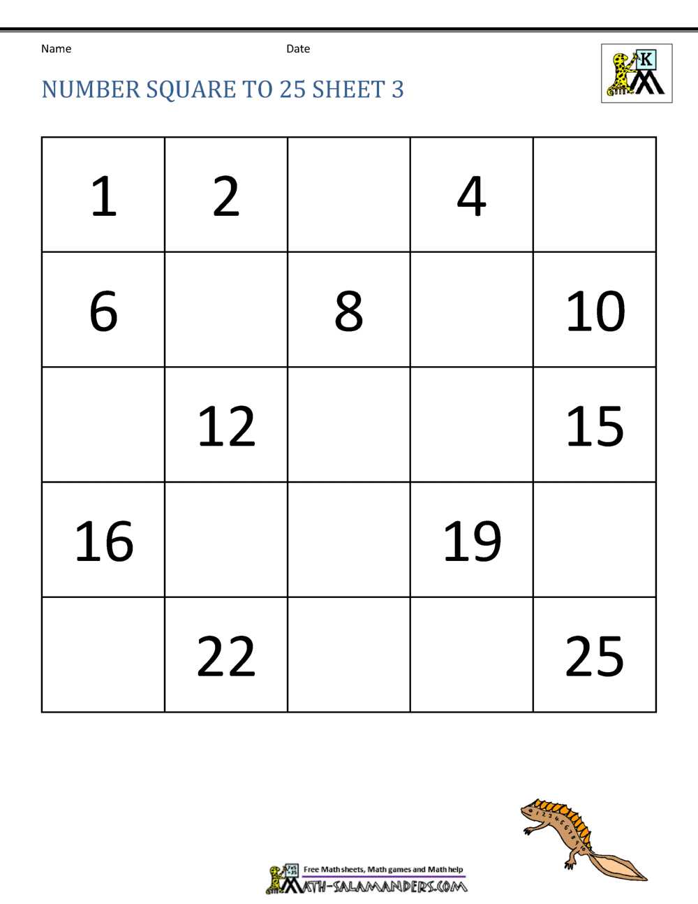 kindergarten worksheets numbers