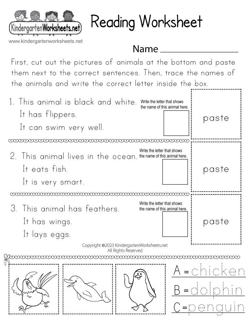 kindergarten worksheets printable free