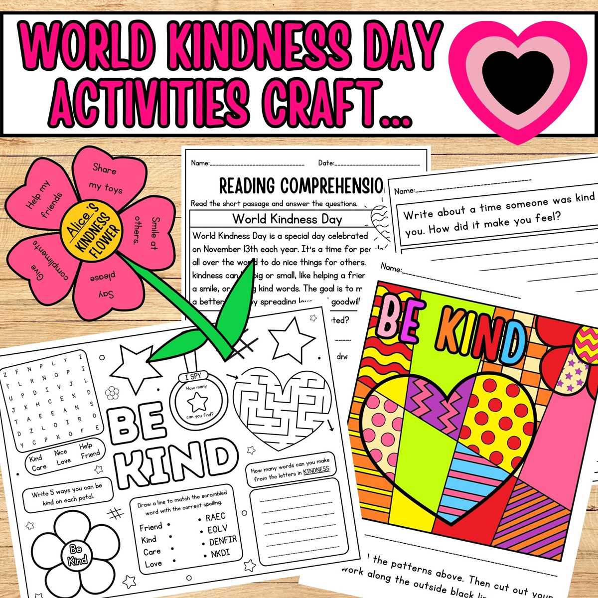 kindness activity worksheet