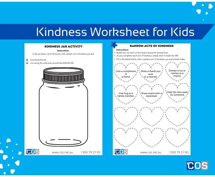 kindness worksheets preschool