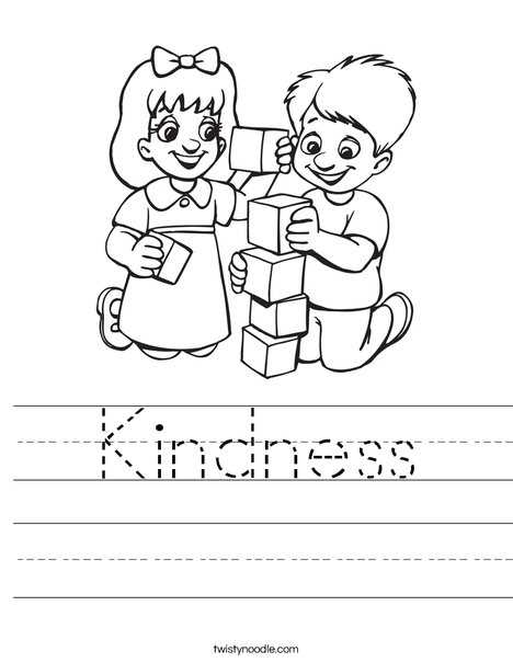 kindness worksheets preschool