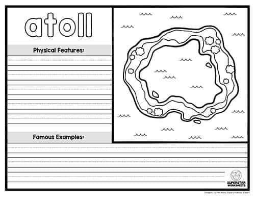 land formations worksheet