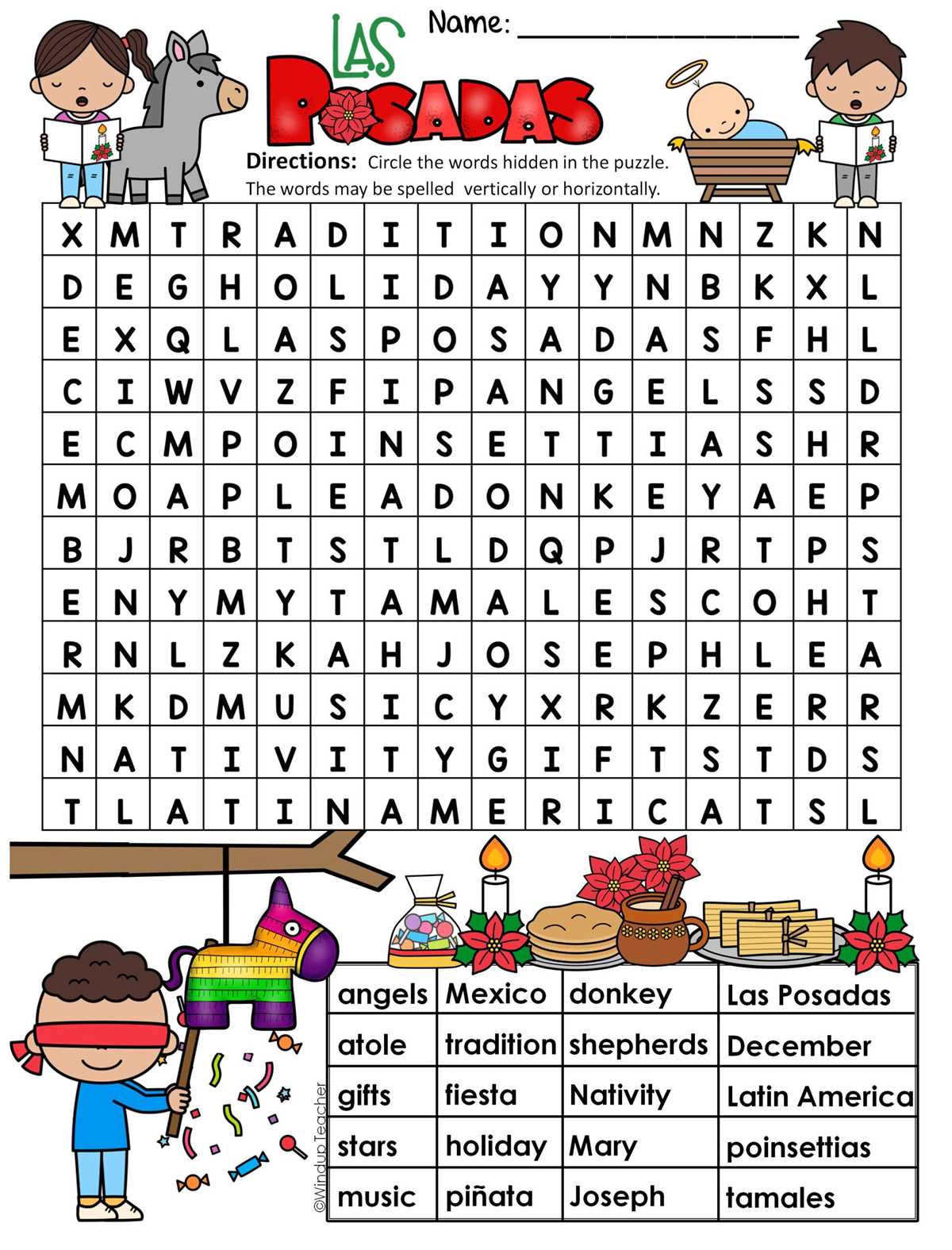 las posadas worksheet