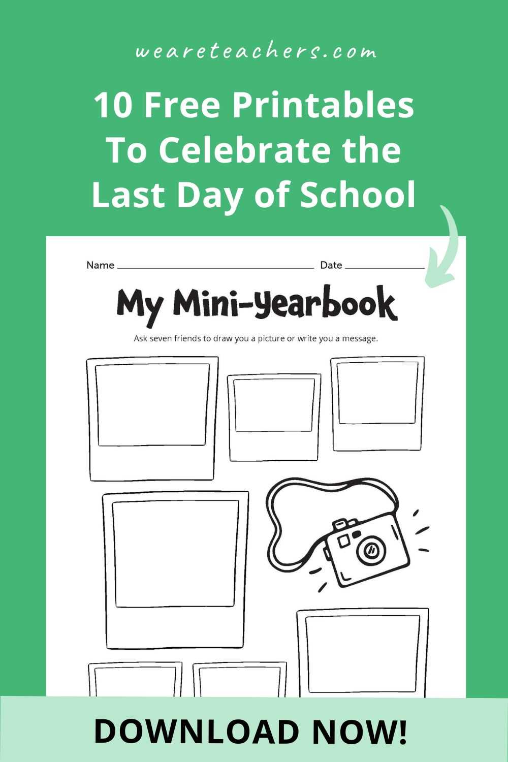 last day of school worksheet