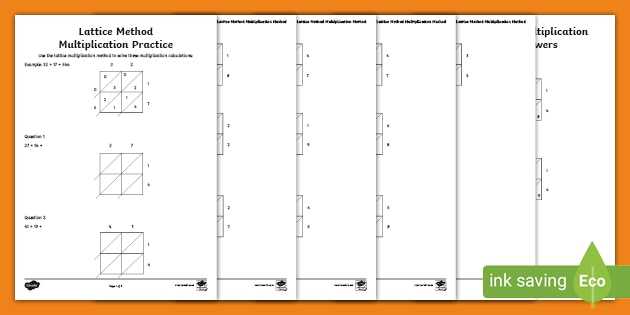 lattice math worksheets