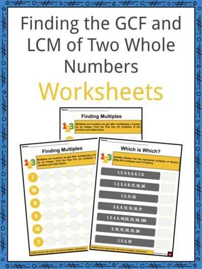 least common multiple greatest common factor worksheet least common multiple greatest common factor worksheet