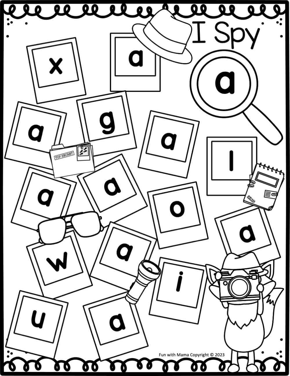 letter a recognition worksheets