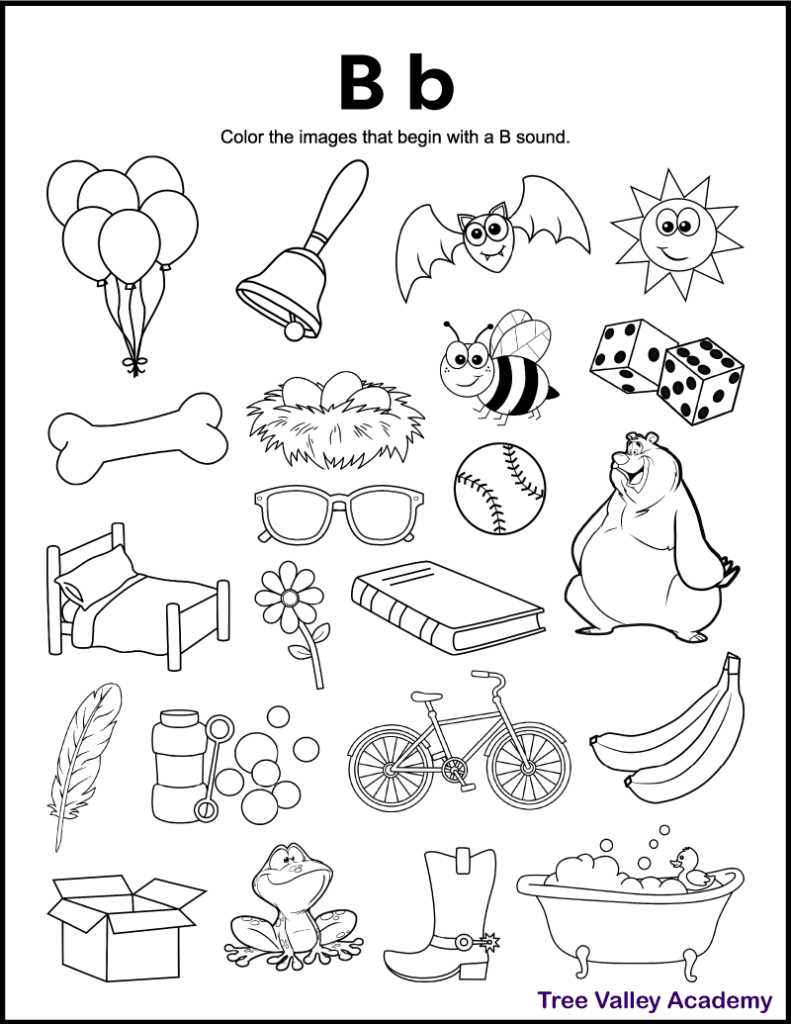 letter b worksheet