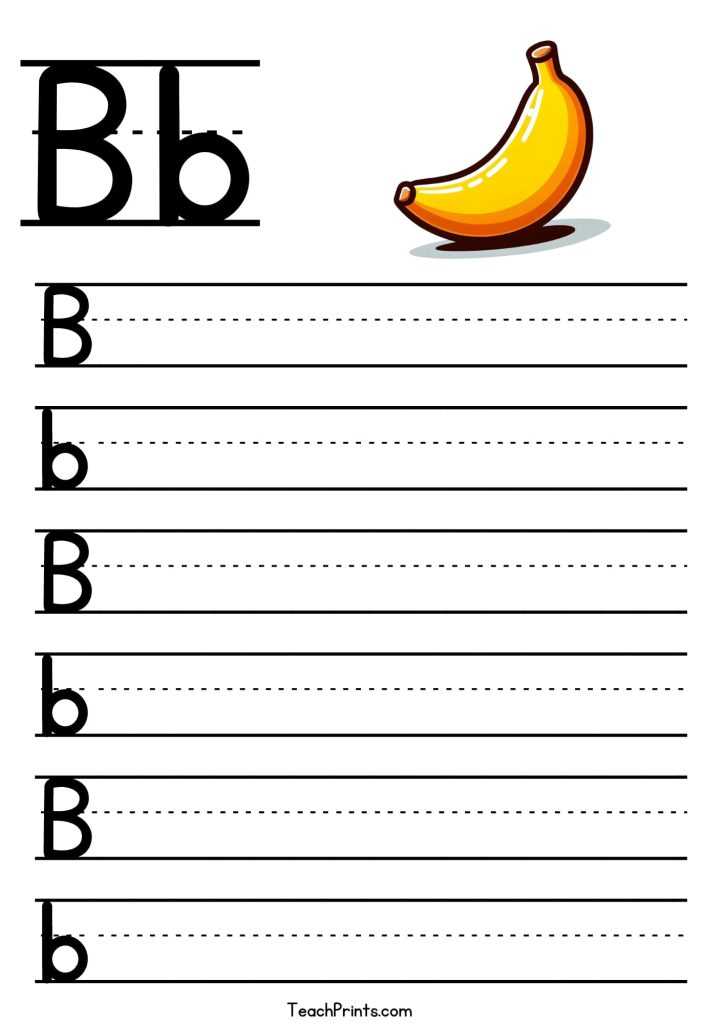 letter b writing worksheet