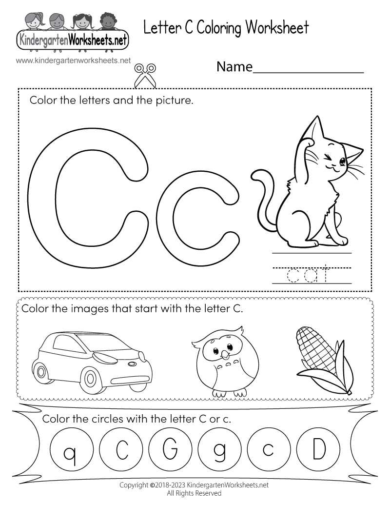 letter c phonics worksheets