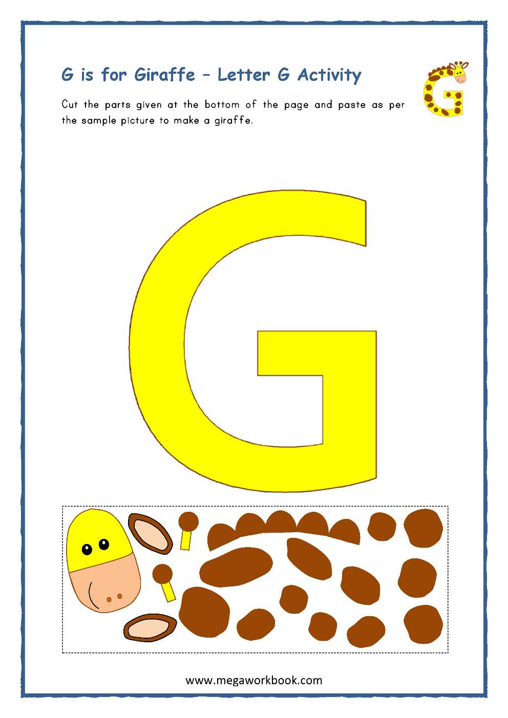 letter g worksheet free printable
