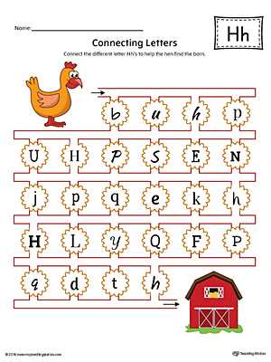 letter h dot worksheet