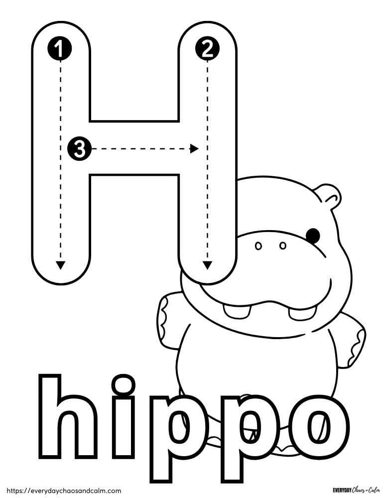 letter h preschool worksheet