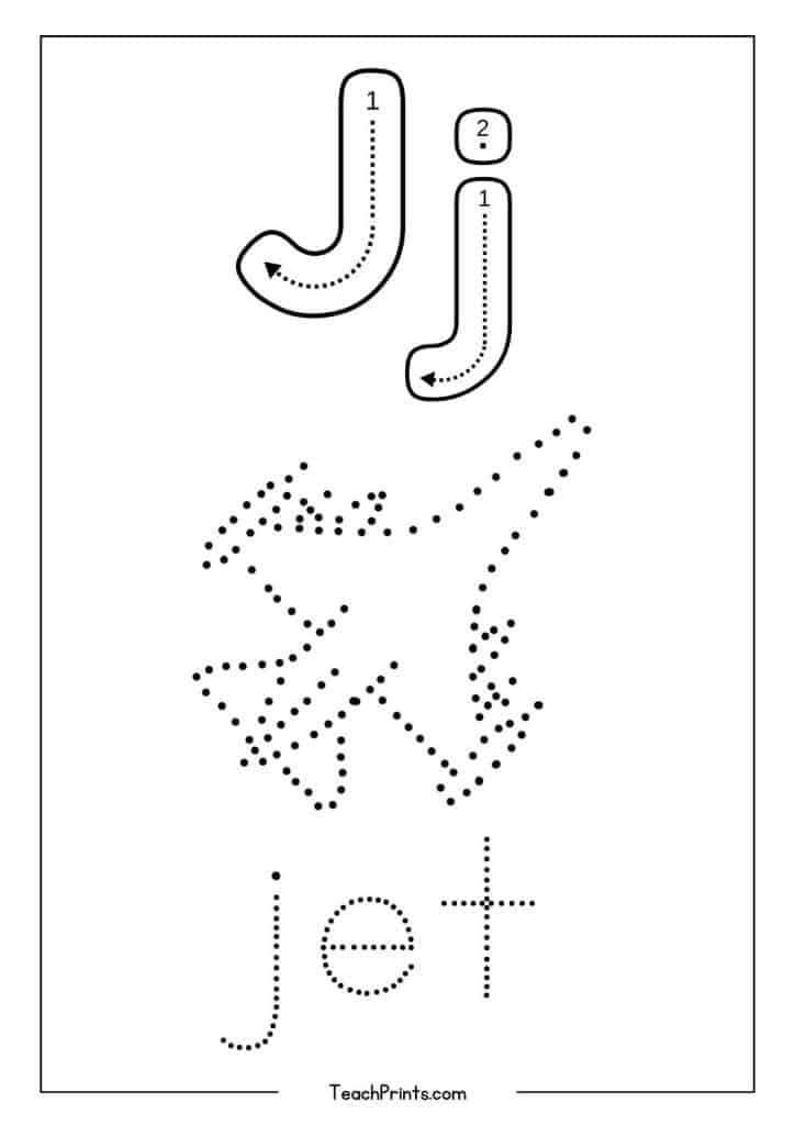letter jj worksheets