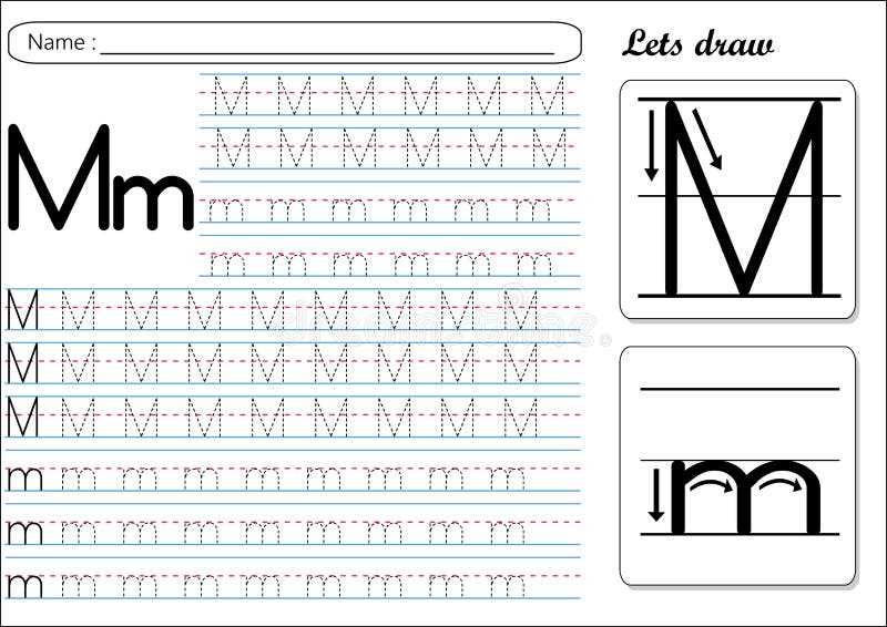letter m tracing worksheet