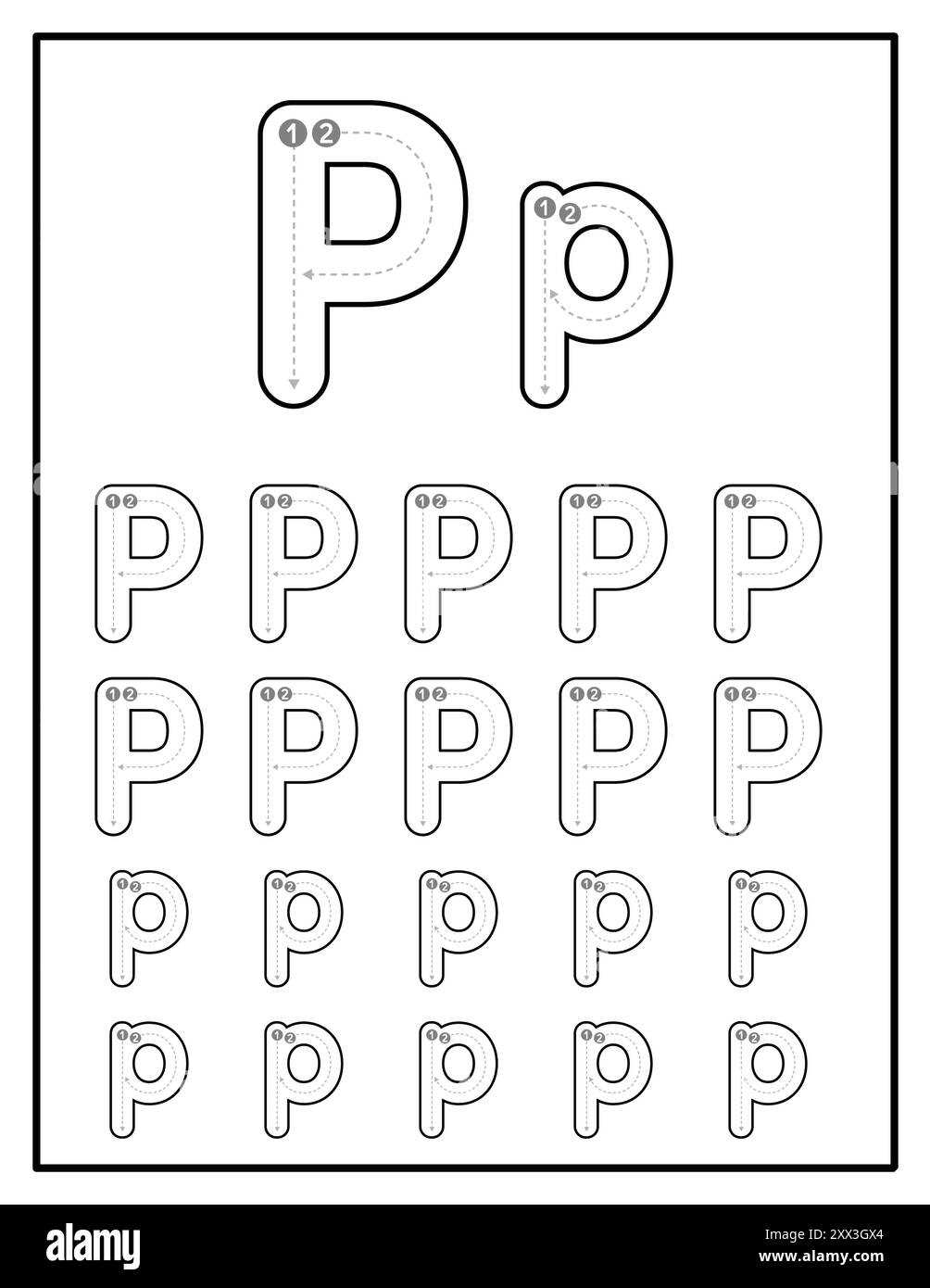letter p worksheets for preschoolers