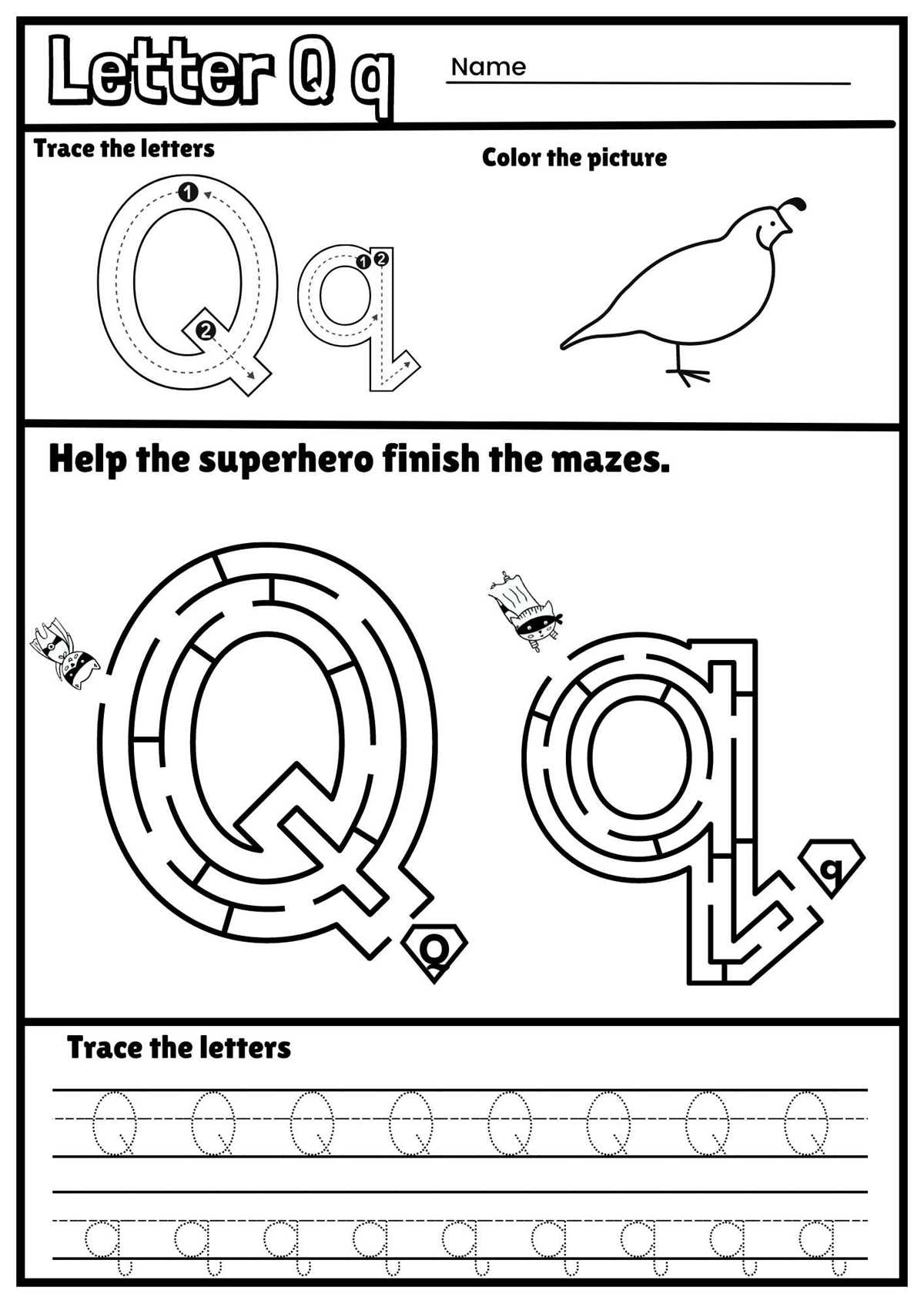 letter q worksheets free printables
