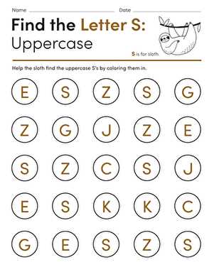 letter s worksheets for kindergarten