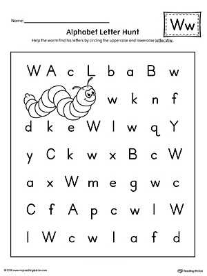 letter w worksheets kindergarten