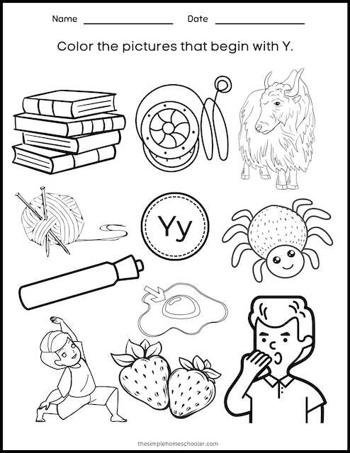 letter y preschool worksheets