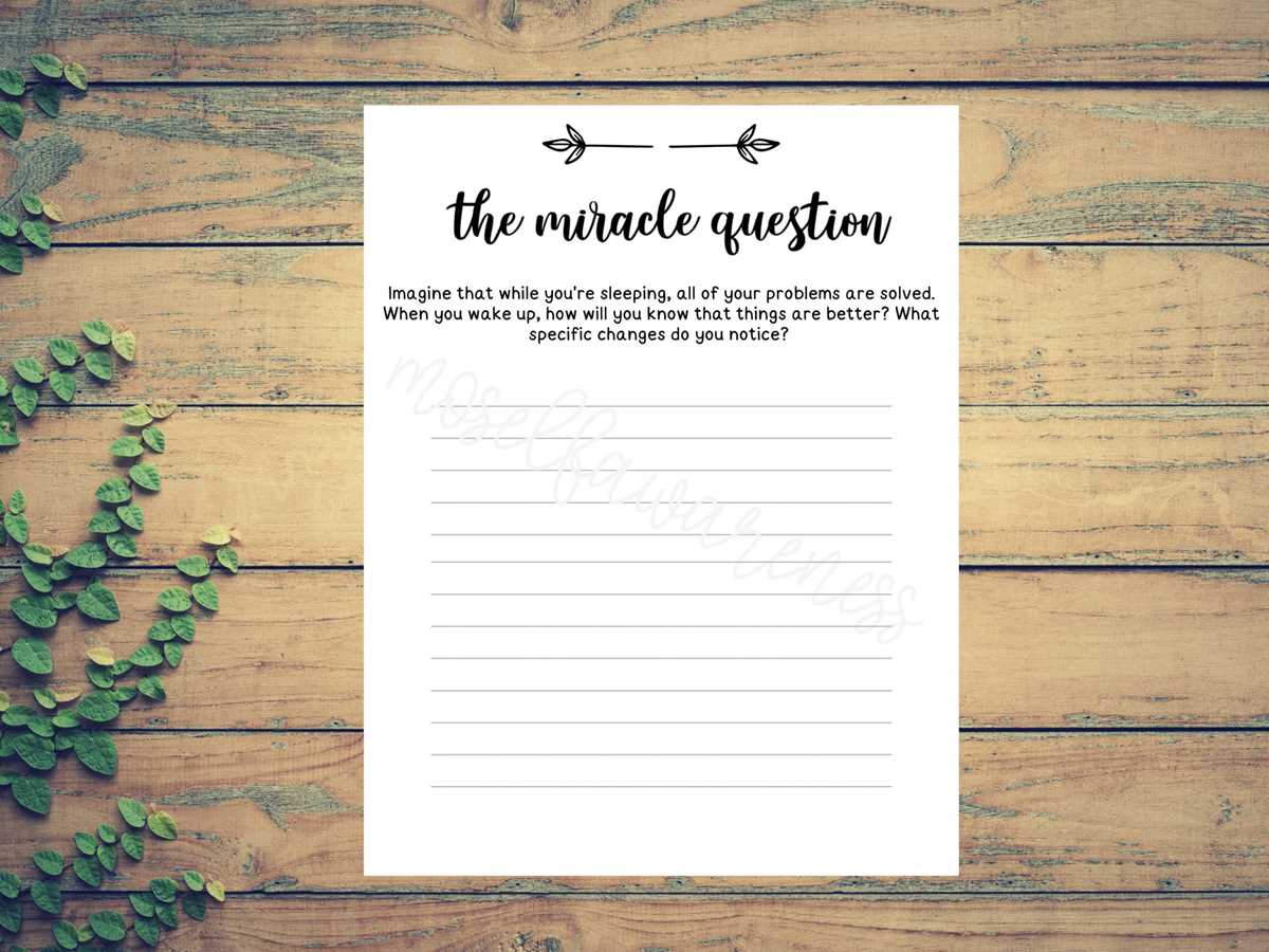 lifes greatest miracle worksheet