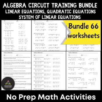 linear and quadratic systems worksheet