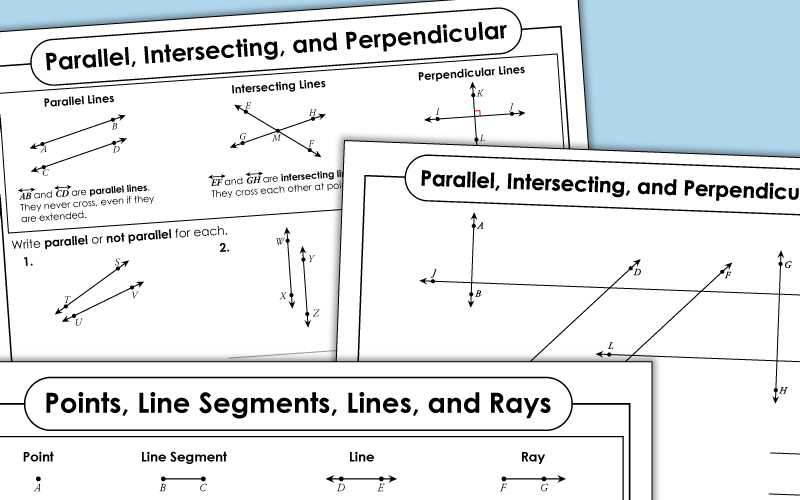 lines rays and line segments worksheets