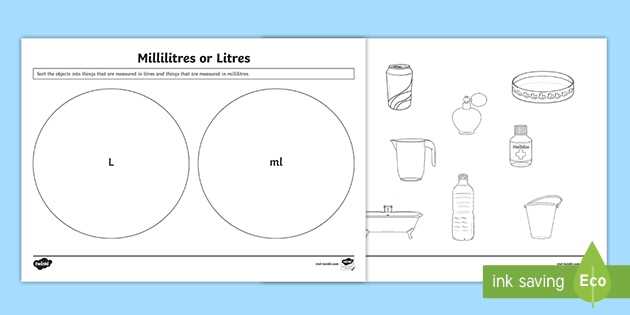 liter worksheet