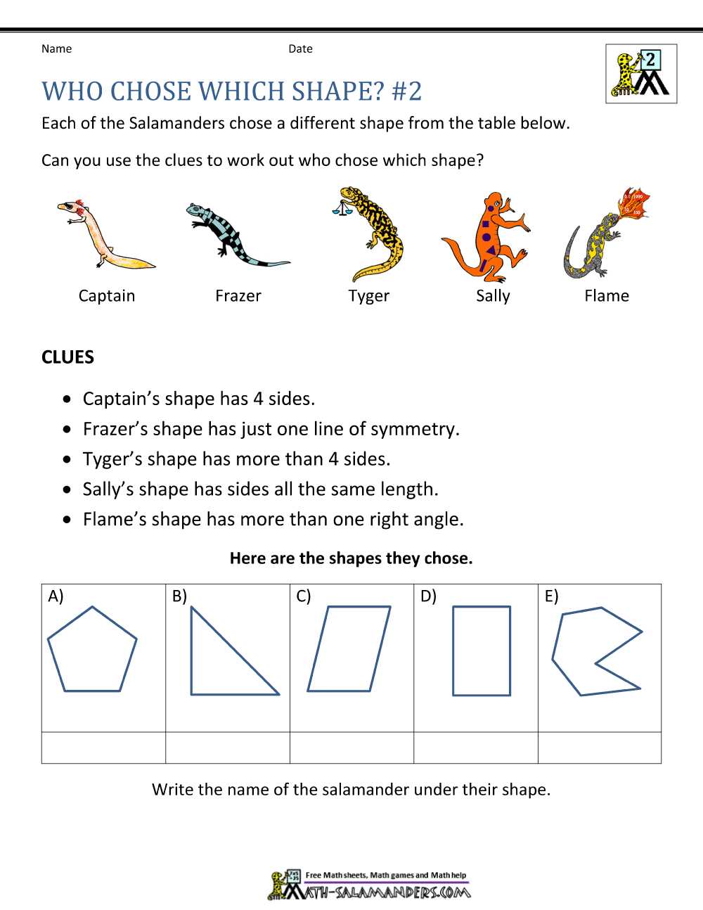 logic worksheets