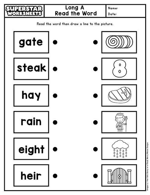 long a vowel worksheet