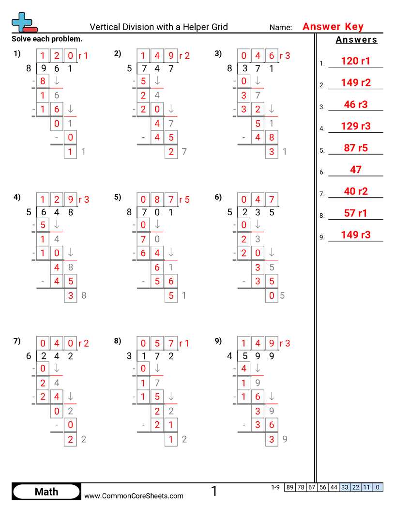 long division worksheets for 4th graders
