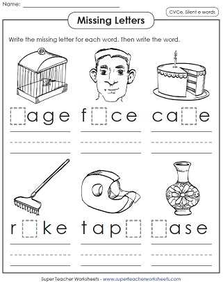 long e silent e worksheets