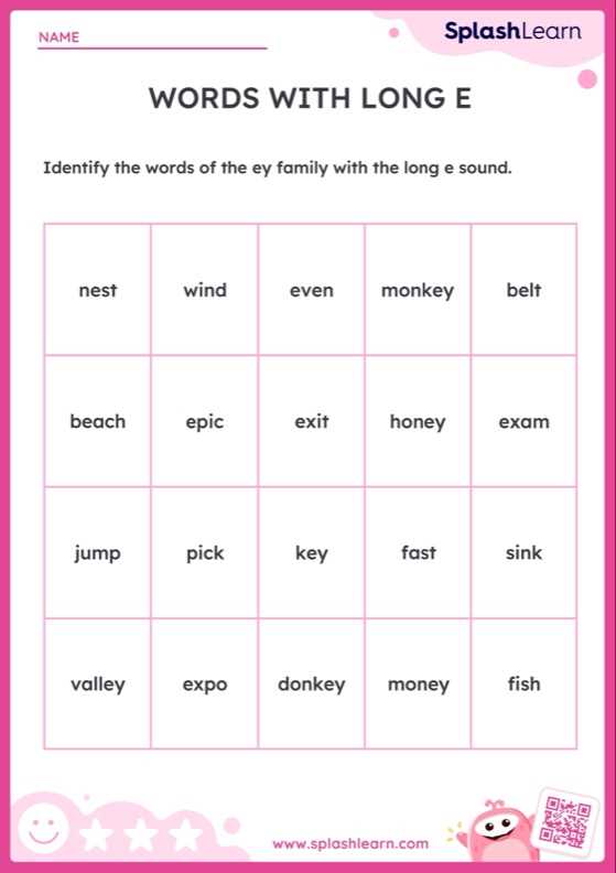 long i_e worksheets