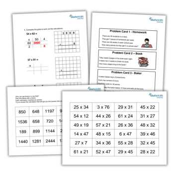 long multiplication worksheets