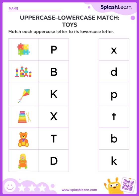 lower case upper case matching worksheet