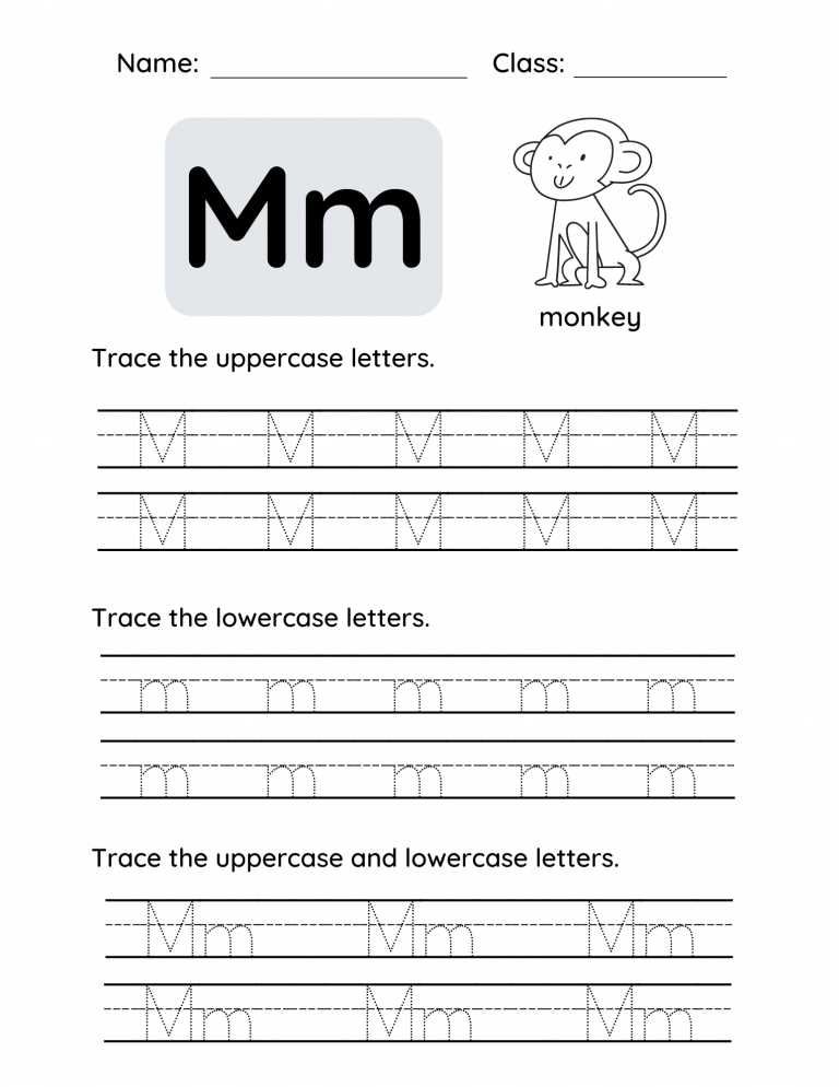 m trace worksheet