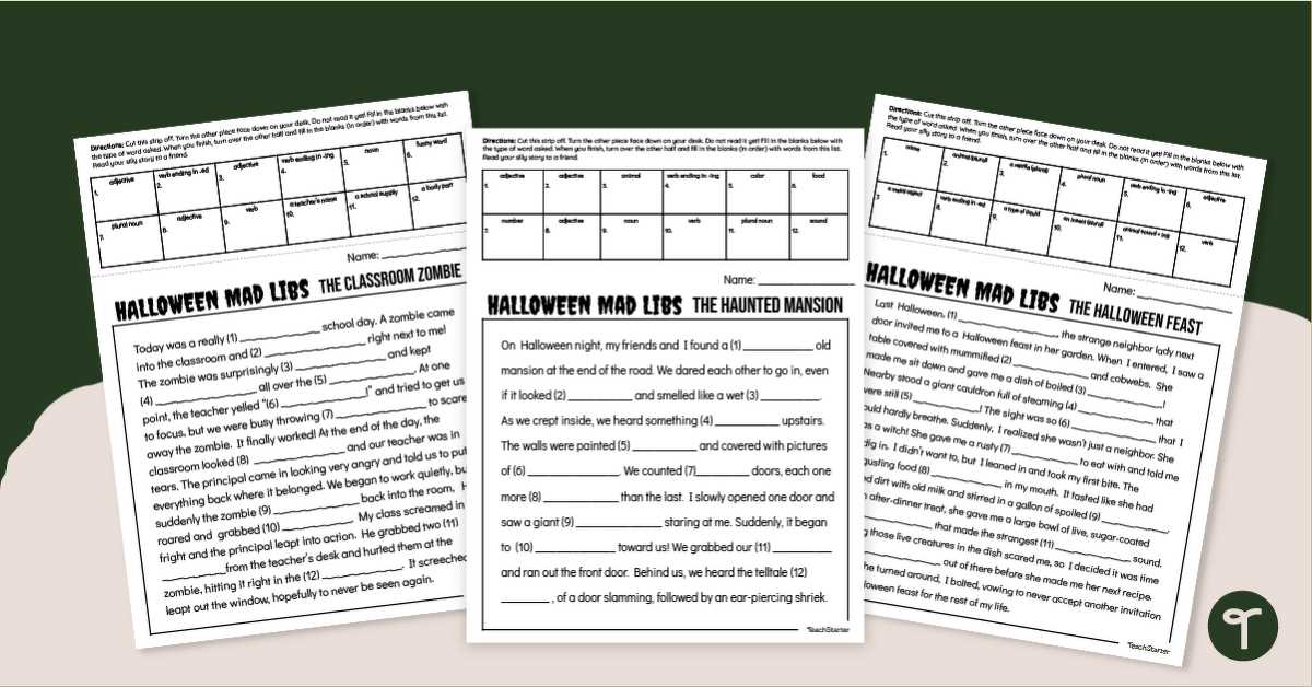 mad libs free printable worksheets