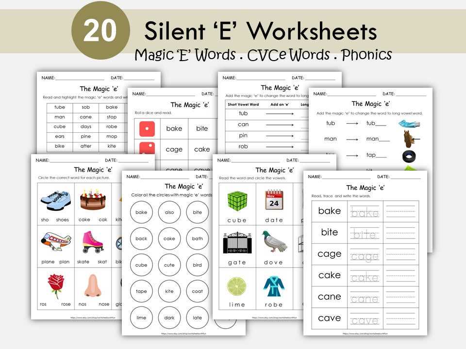 magic e worksheet