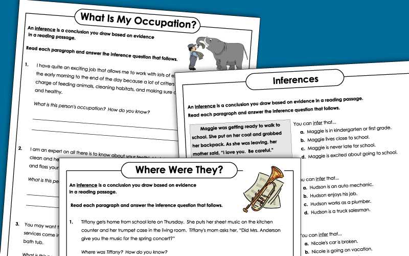 making inferences worksheet