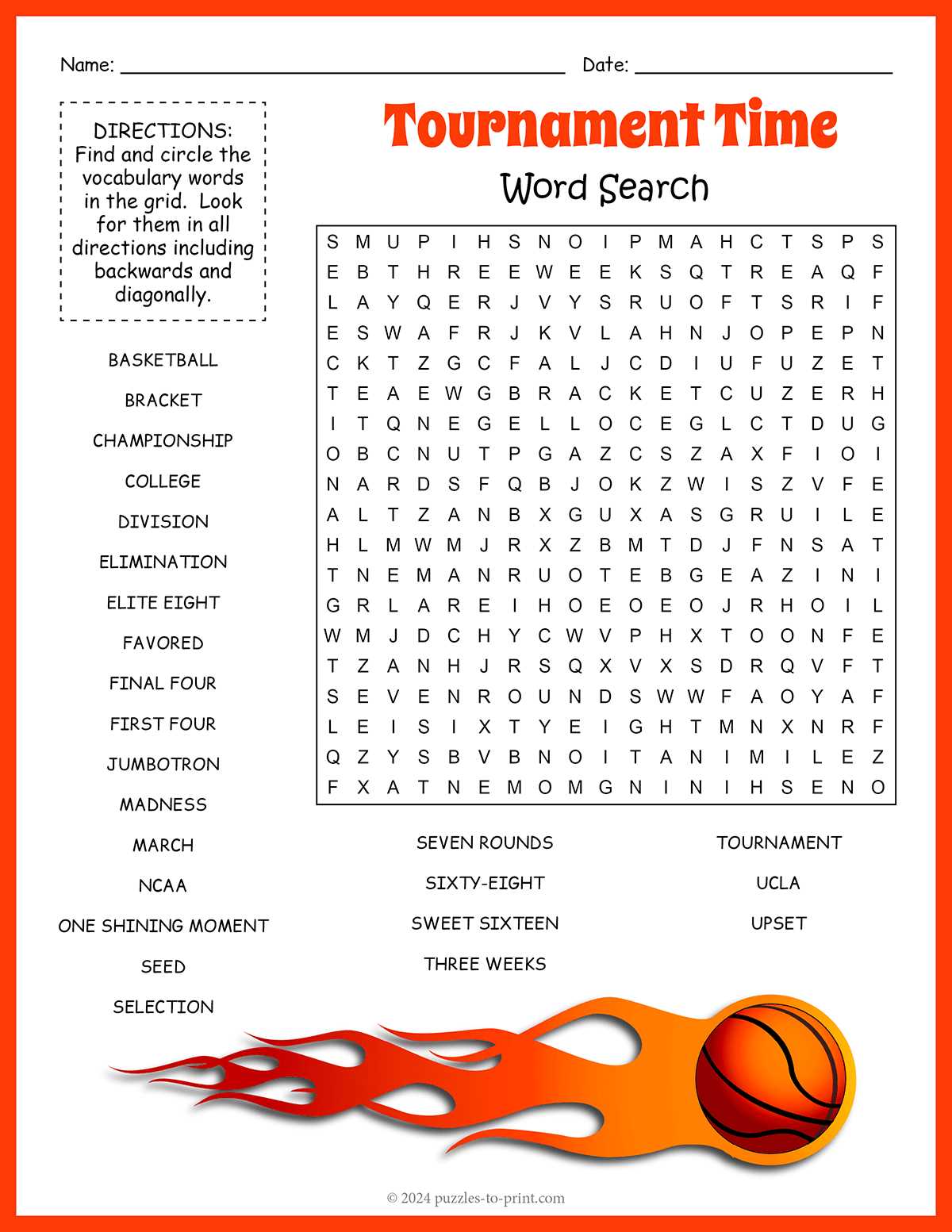 march madness worksheets