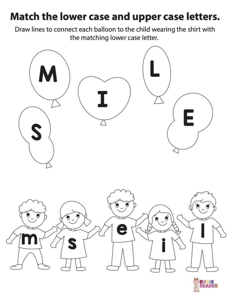 matching letters worksheets uppercase and lowercase